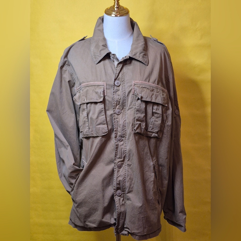 Men's Tan Utility Jacket Machine Clothing Company